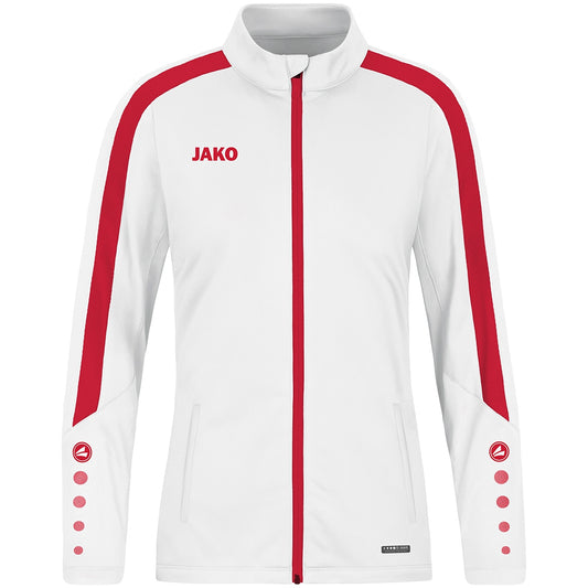 JAKO Polyesterjacke Power Damen (weiß/rot)