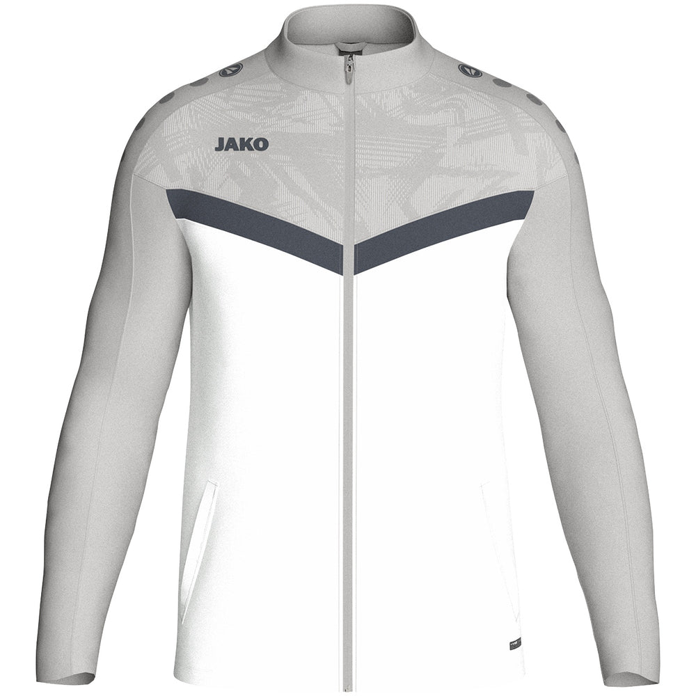 JAKO Polyesterjacke Iconic (weiß/soft grey/anthra light)