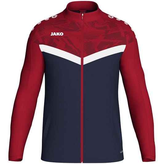 JAKO Polyesterjacke Iconic (marine/chili rot)