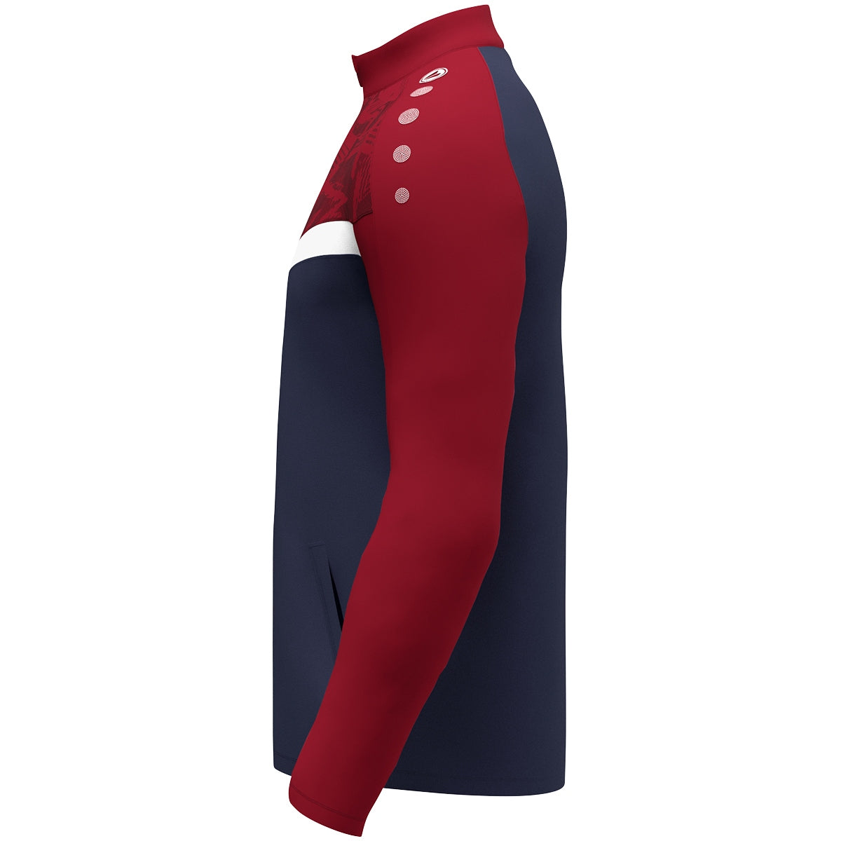 JAKO Polyesterjacke Iconic (marine/chili rot)
