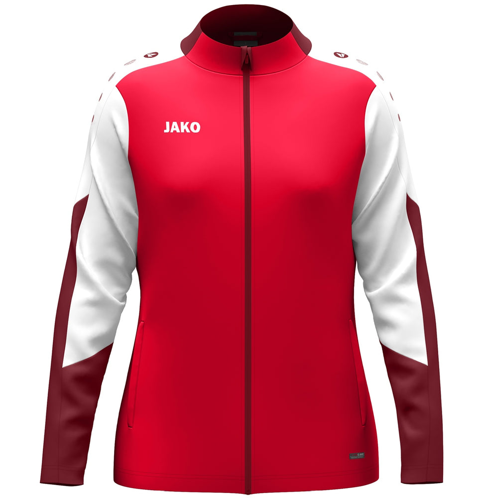 JAKO Polyesterjacke Dynamic Damen (rot/weiß/dunkelrot)