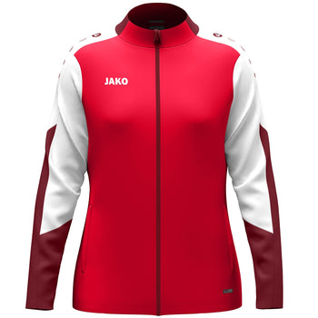 JAKO Polyesterjacke Dynamic Damen (rot/weiß/dunkelrot)