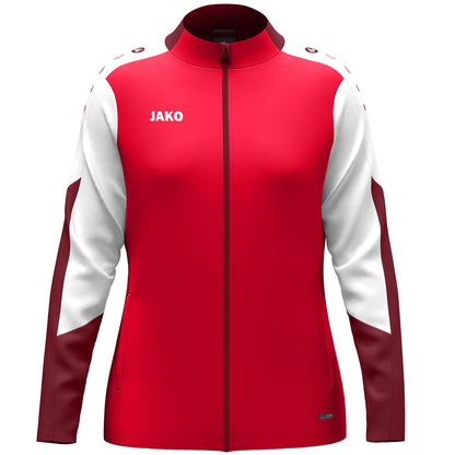 JAKO Polyesterjacke Dynamic Damen (rot/weiß/dunkelrot)