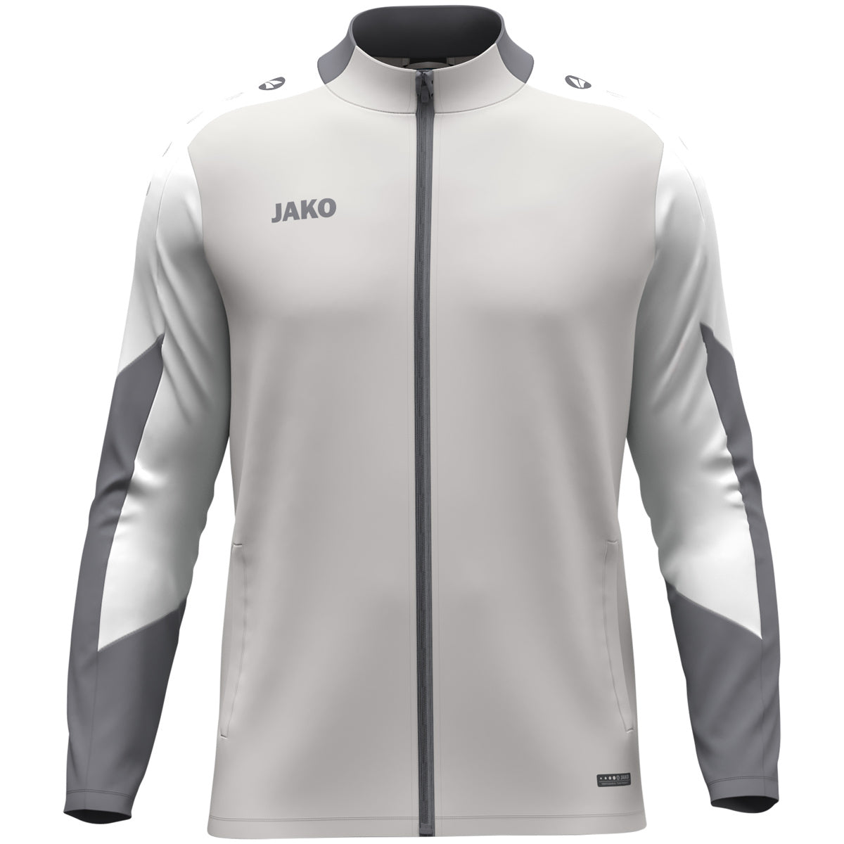 JAKO Polyesterjacke Dynamic (hellgrau/weiß/grau)