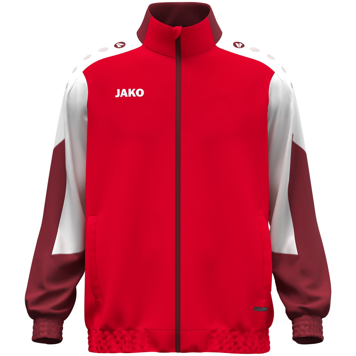 JAKO Webjacke Dynamic (rot/weiß/dunkelrot)