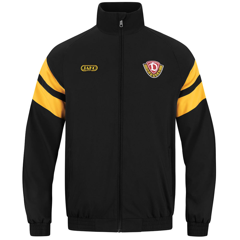 JAKO Dynamo Dresden Freizeitjacke Retro (schwarz/dynamic yellow)