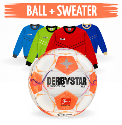 Derbystar BL CLUB S-LIGHT v24 290 Weiß 4 × DYF Sweatshirts Rot