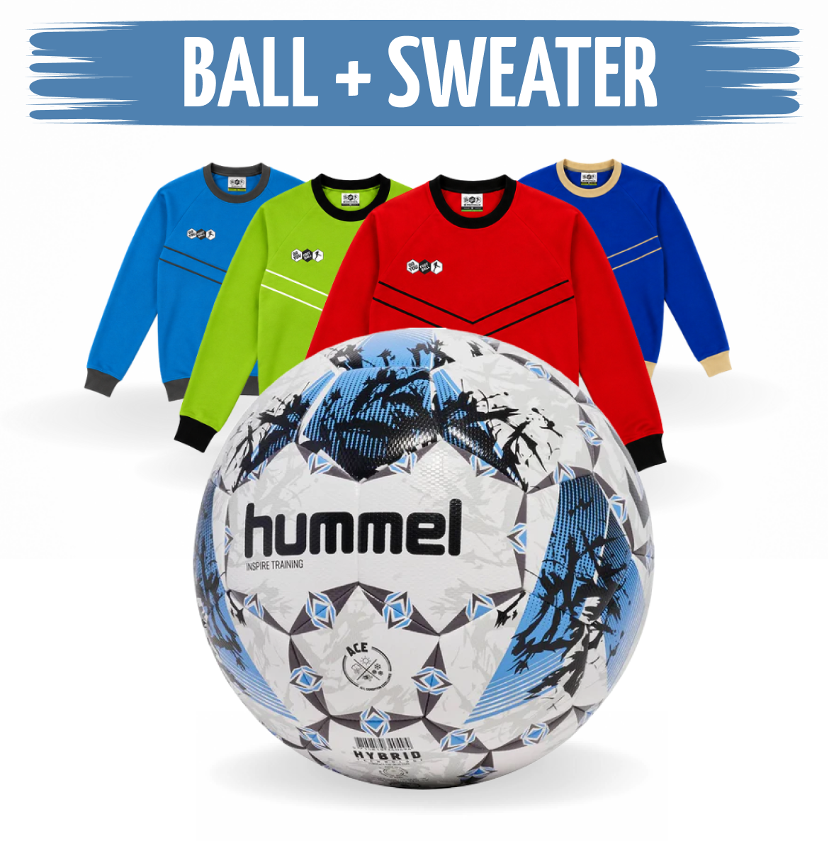 Hummel Trainingsball Inspire 430 Blau 5 × DYF Sweatshirts Grün