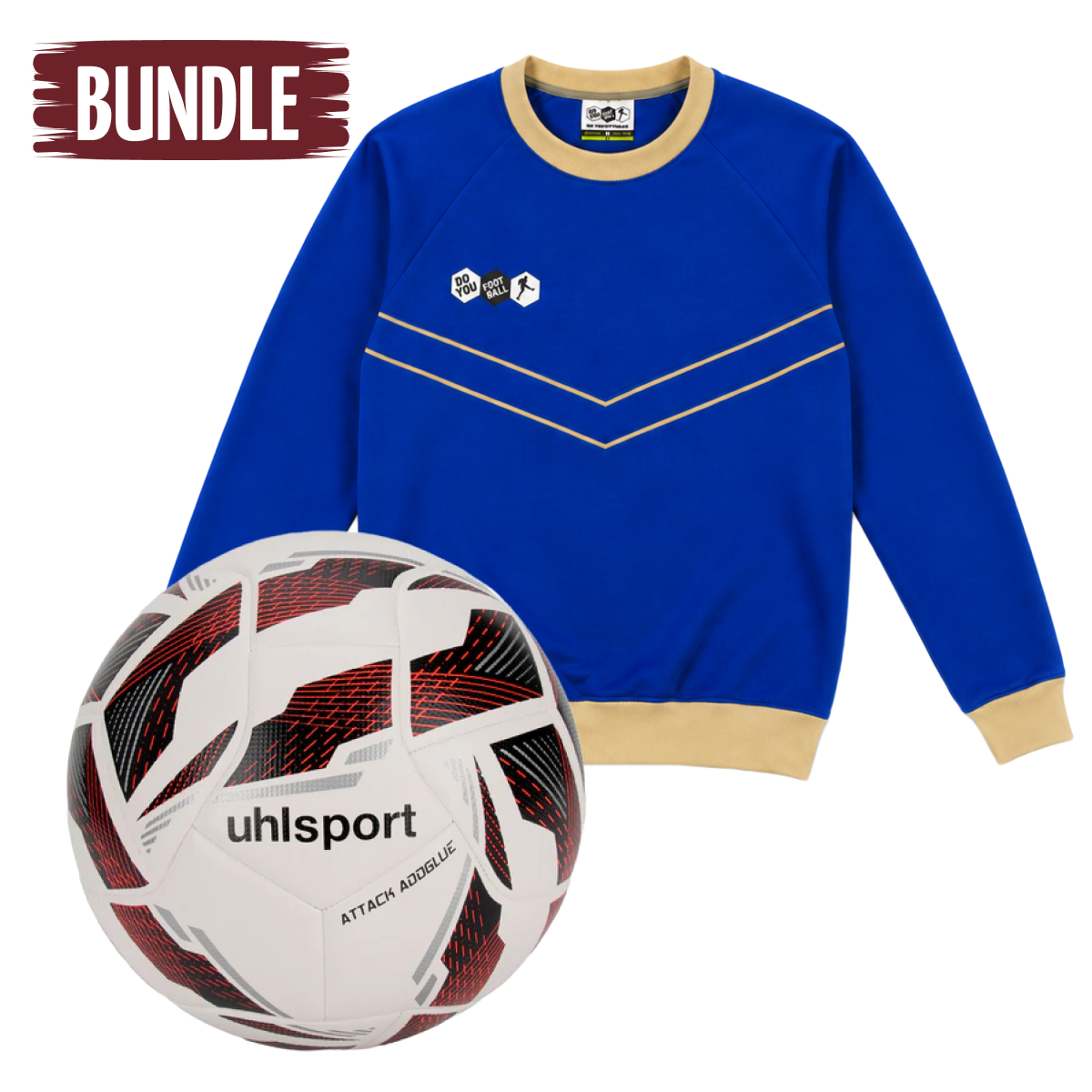 UHLSPORT Attack Addglue 440 Weiß Rot 5 × DYF Sweatshirts Blau