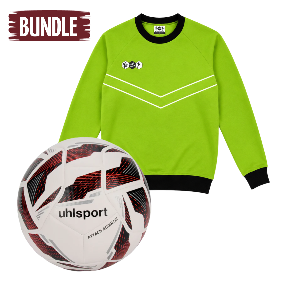 UHLSPORT Attack Addglue 440 Weiß Rot 5 × DYF Sweatshirts Grün