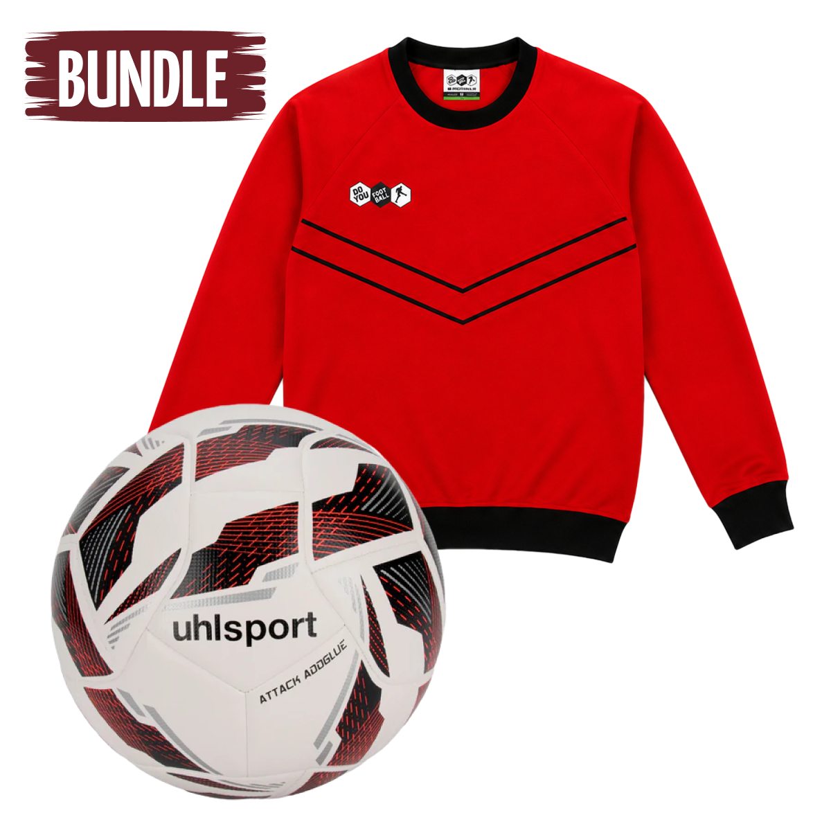UHLSPORT Attack Addglue 440 Weiß Rot 5 × DYF Sweatshirts Rot