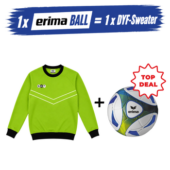 ERIMA Hybrid Training Gr.5 Blau × DYF Sweatshirts Grün