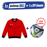 ERIMA Hybrid Training Gr.5 Blau × DYF Sweatshirts Rot