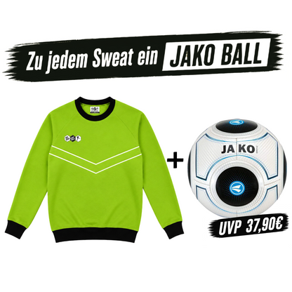 DYF Sweatshirt Grün × JAKO Match 3.0 Gr. 5 420gr