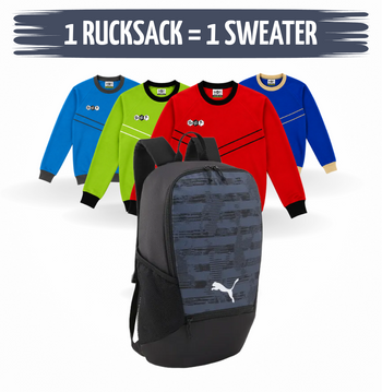 PUMA Rucksack individual RISE 21L × DYF Sweatshirts Rot