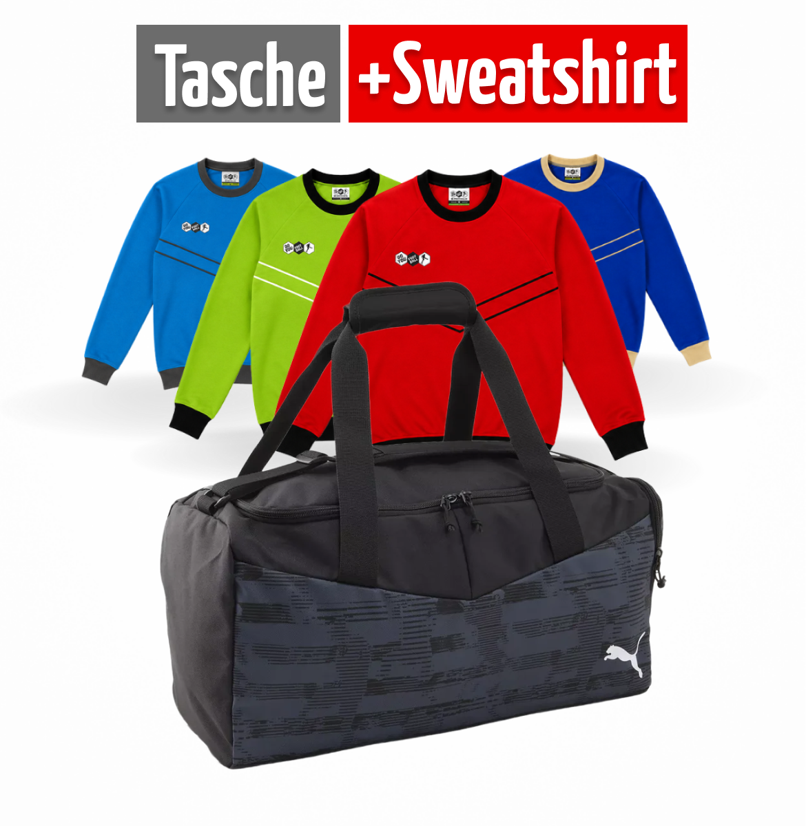 PUMA Tasche Individual Rise 24L × DYF Sweatshirts Rot