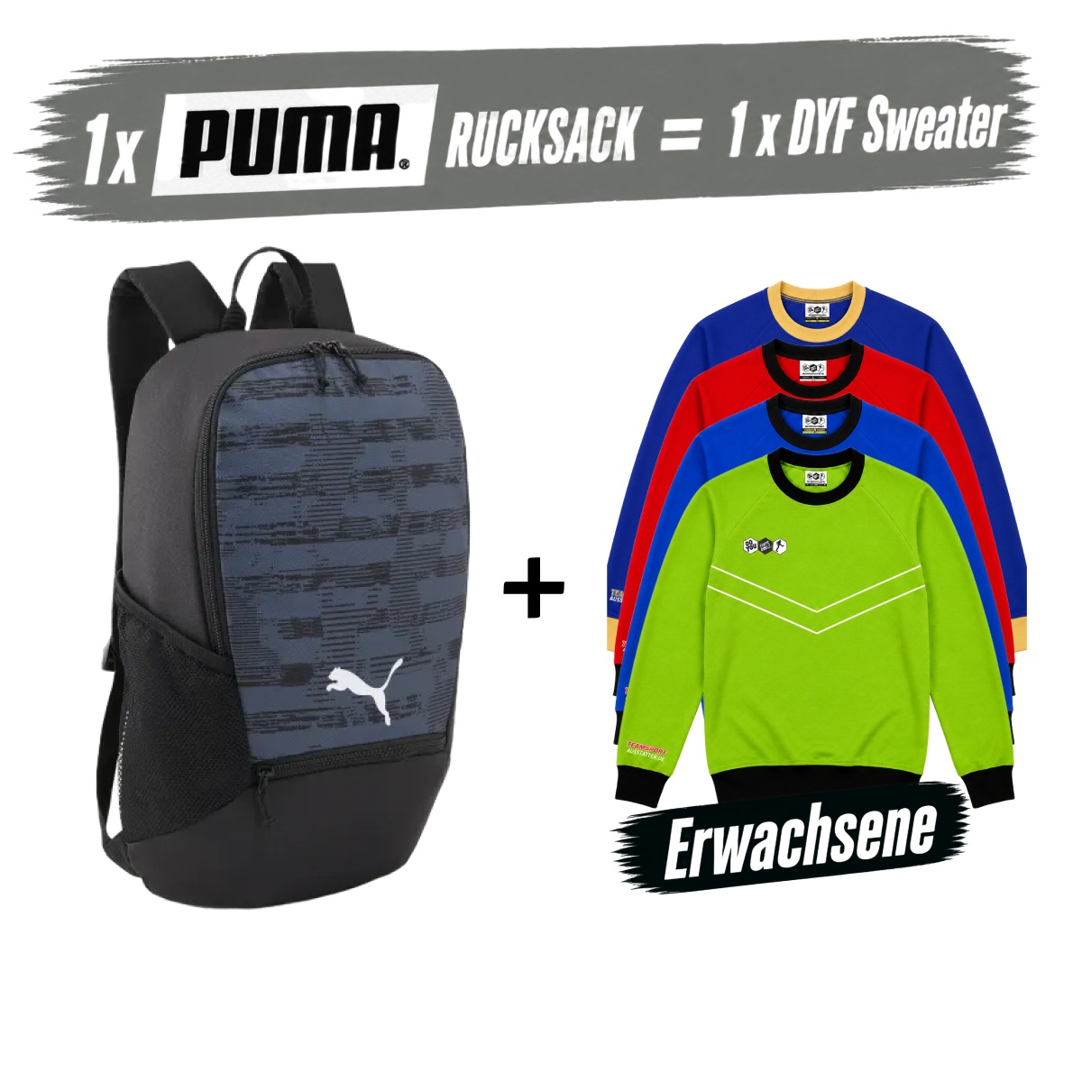 PUMA Rucksack individual RISE 21L × DYF Sweatshirts UNISEX