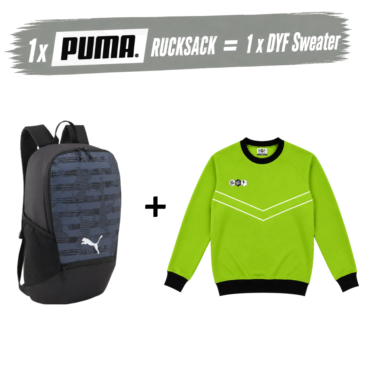 PUMA Rucksack individual RISE 21L × DYF Sweatshirts Grün