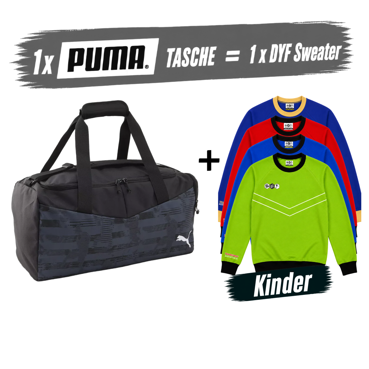 PUMA Tasche Individual Rise 24L × DYF Sweatshirts KINDER