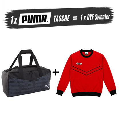 PUMA Tasche Individual Rise 24L × DYF Sweatshirts Rot