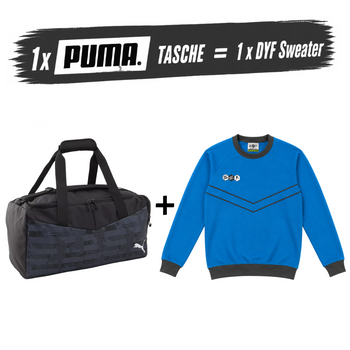 PUMA Tasche Individual Rise 24L × DYF Sweatshirts Türkis