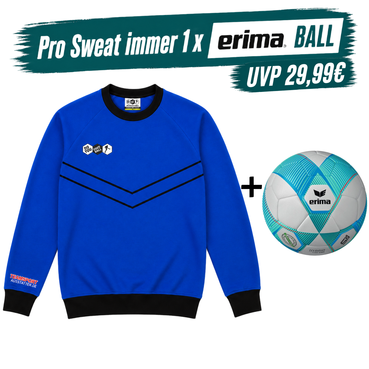 DYF Sweatshirt Türkis × ERIMA 290 HYBRID Lite 5