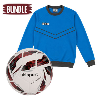UHLSPORT Attack Addglue 440 Weiß Rot 5 × DYF Sweatshirts Türkis