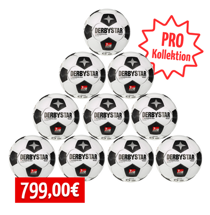 Derbystar 10er Ballpaket 2. BL BRILLANT APS CLASSIC v24 430 Weiß Gr. 5