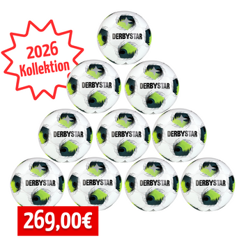 Derbystar 10er Ballpaket BRILLANT TT v26 420 Weiß Gr. 5