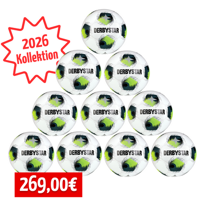 Derbystar 10er Ballpaket BRILLANT TT v26 420 Weiß Gr. 5