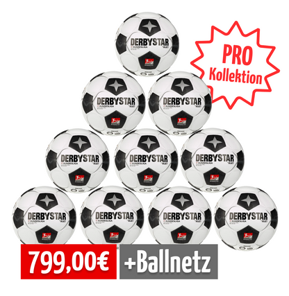 Derbystar 10er Ballpaket 2. BL BRILLANT APS CLASSIC v24 430 Weiß Gr. 5