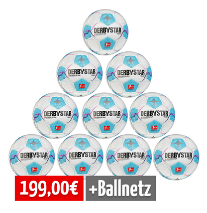 Derbystar 10er Ballpaket BL BRILLANT REPLICA LIGHT v24 350 Weiß Gr. 4