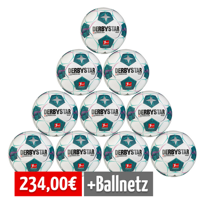 Derbystar 10er Ballpaket BL BRILLANT TT v24 430 Weiß Gr. 5