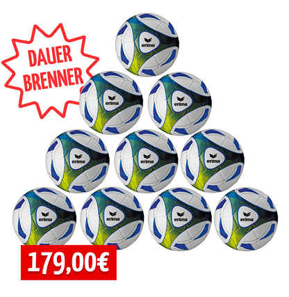 ERIMA 10er Ballpaket Hybrid Training 420 Blau Gr. 5