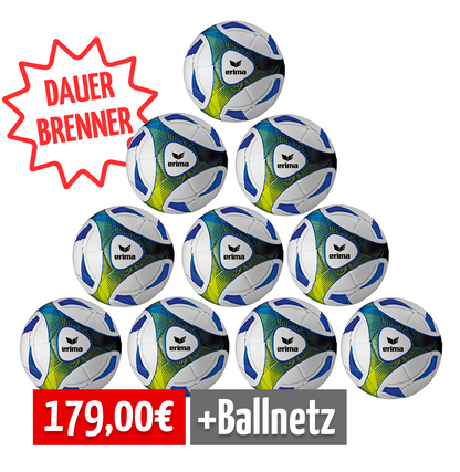 ERIMA 10er Ballpaket Hybrid Training 420 Blau Gr. 5