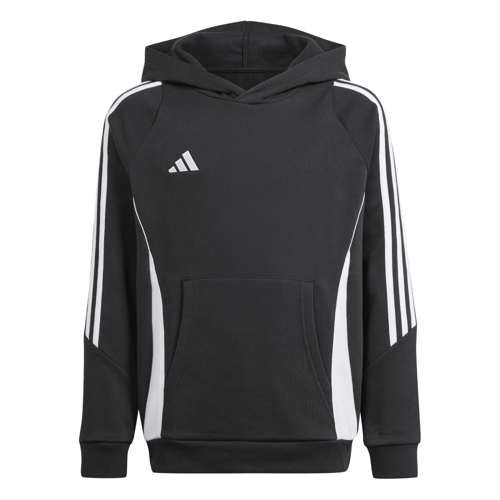 ADIDAS Tiro 24 Kids Sweat Hoodie (black/white) - Front View