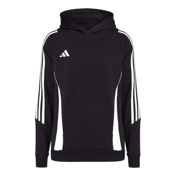 ADIDAS Tiro 24 Kids Sweat Hoodie (black/white) - Front View