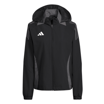 ADIDAS Tiro 24 Competition All-Weather Jacke Damen (black/team dark grey) - Front View