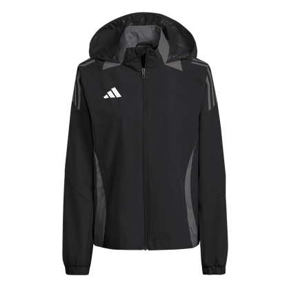 ADIDAS Tiro 24 Competition All-Weather Jacke Damen (black/team dark grey) - Front View