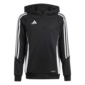 ADIDAS Tiro 24 Training Kids Hoodie (black/white) - Front View