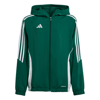 ADIDAS Tiro 24 Kids Windbreaker (team dark green/white) - Front Center View