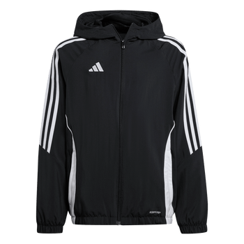 ADIDAS Tiro 24 Kids Windbreaker (black/white) - Front Center View