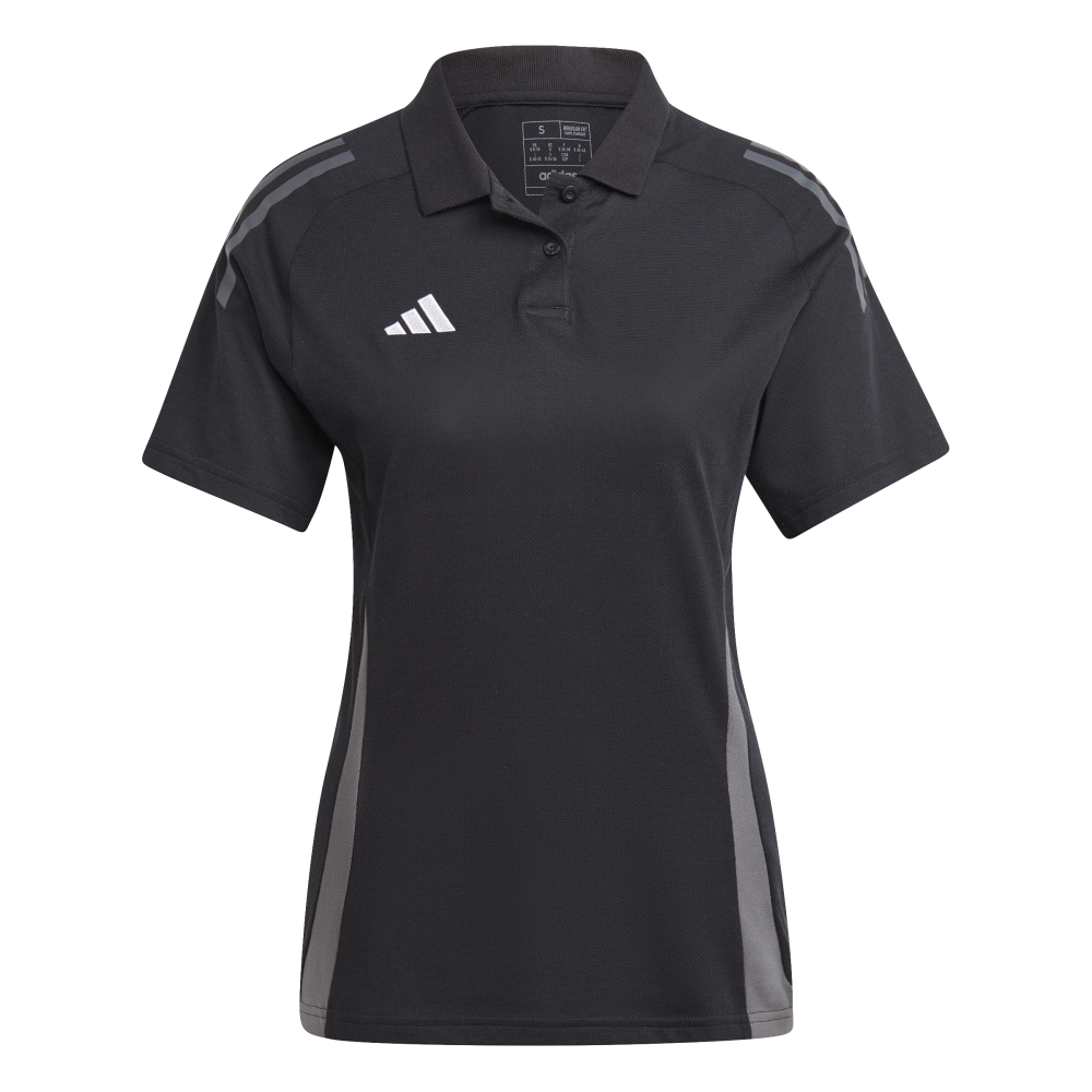 ADIDAS Tiro 24 Competition Poloshirt Damen (black/team dark grey) - Front View