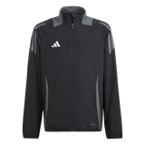 ADIDAS Tiro 24 Competition Kids Präsentationsjacke (black/team dark grey) - Front View