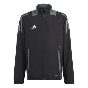 ADIDAS Tiro 24 Competition Kids Präsentationsjacke (black/team dark grey) - Front View