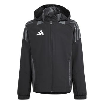 ADIDAS Tiro 24 Competition All-Weather Kids Jacke (black/team dark grey) - Front View