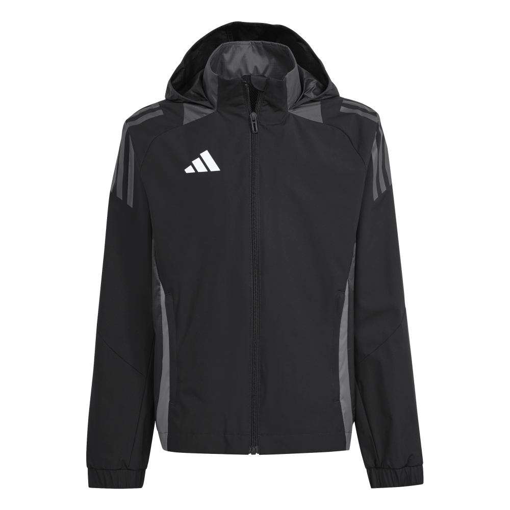 ADIDAS Tiro 24 Competition All-Weather Kids Jacke (black/team dark grey) - Front View