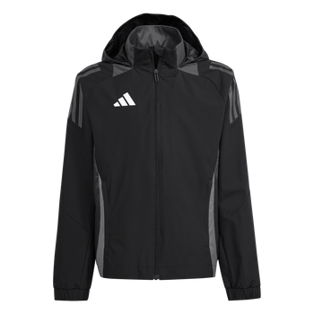 ADIDAS Tiro 24 Competition All-Weather Kids Jacke (black/team dark grey) - Front View