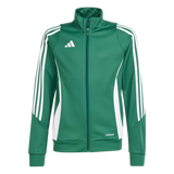 ADIDAS Tiro 24 Kids Trainingsjacke (team dark green/white) - Front View