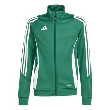 ADIDAS Tiro 24 Kids Trainingsjacke (team dark green/white) - Front View
